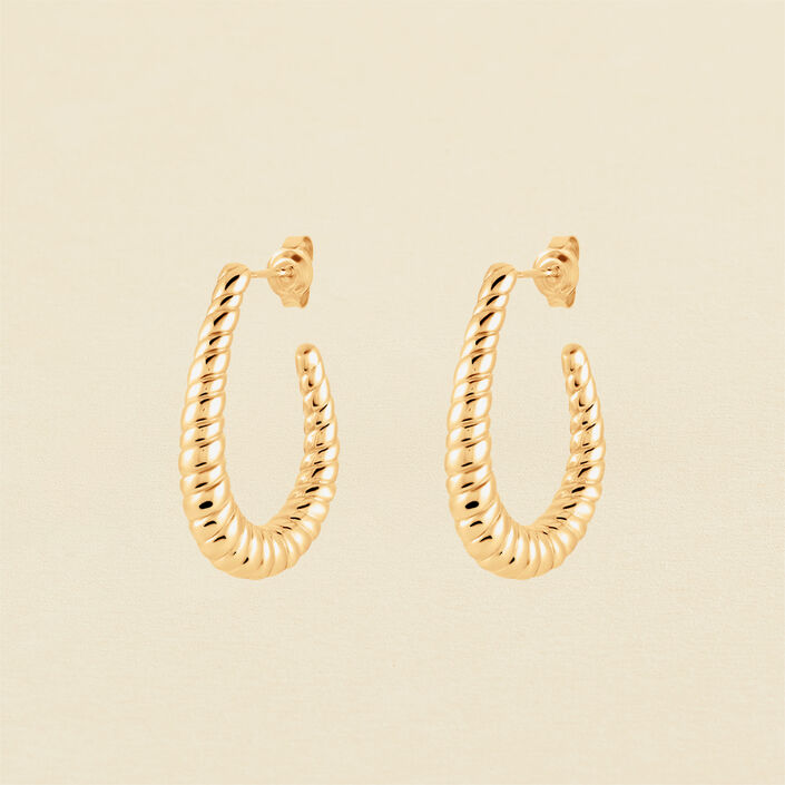 Créoles HARMONIE - Doré - Boucles d'oreilles  | Agatha