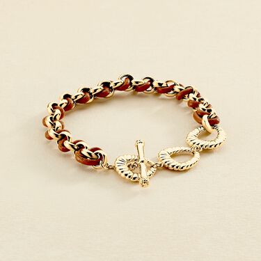 Bracelet souple TWIGGY - Doré / Camel - Bracelets  | Agatha