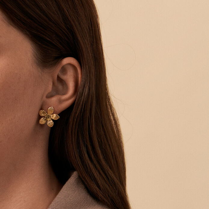 Boucles d'oreilles puces GOLDEN - Doré - Boucles d'oreilles puces  | Agatha