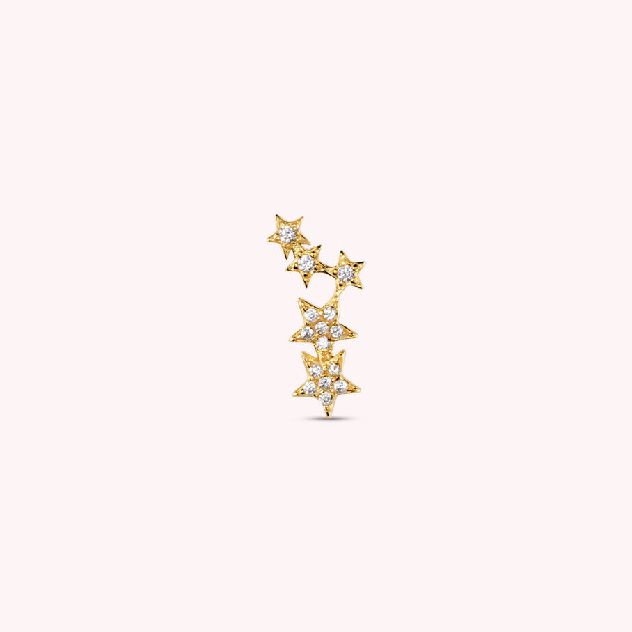 Piercing puce SHINE - Cristal / Doré - Piercings  | Agatha