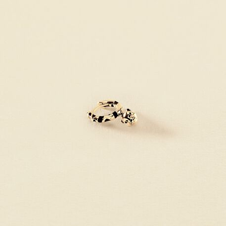 Piercing créole LEOPARD - Noir / Doré - Piercings  | Agatha