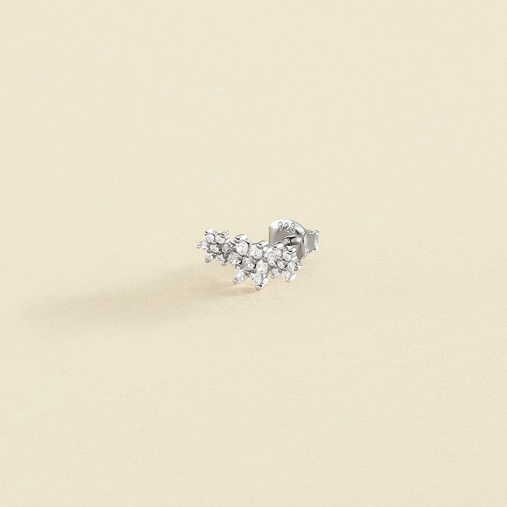 Piercing puce TRIOFLOR - Cristal / Argenté - Piercings  | Agatha