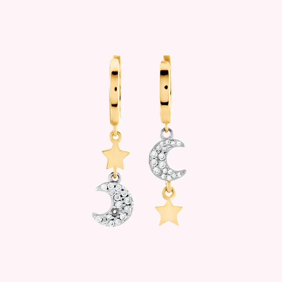 Créoles SARA - Argenté / Doré - Boucles d'oreilles  | Agatha