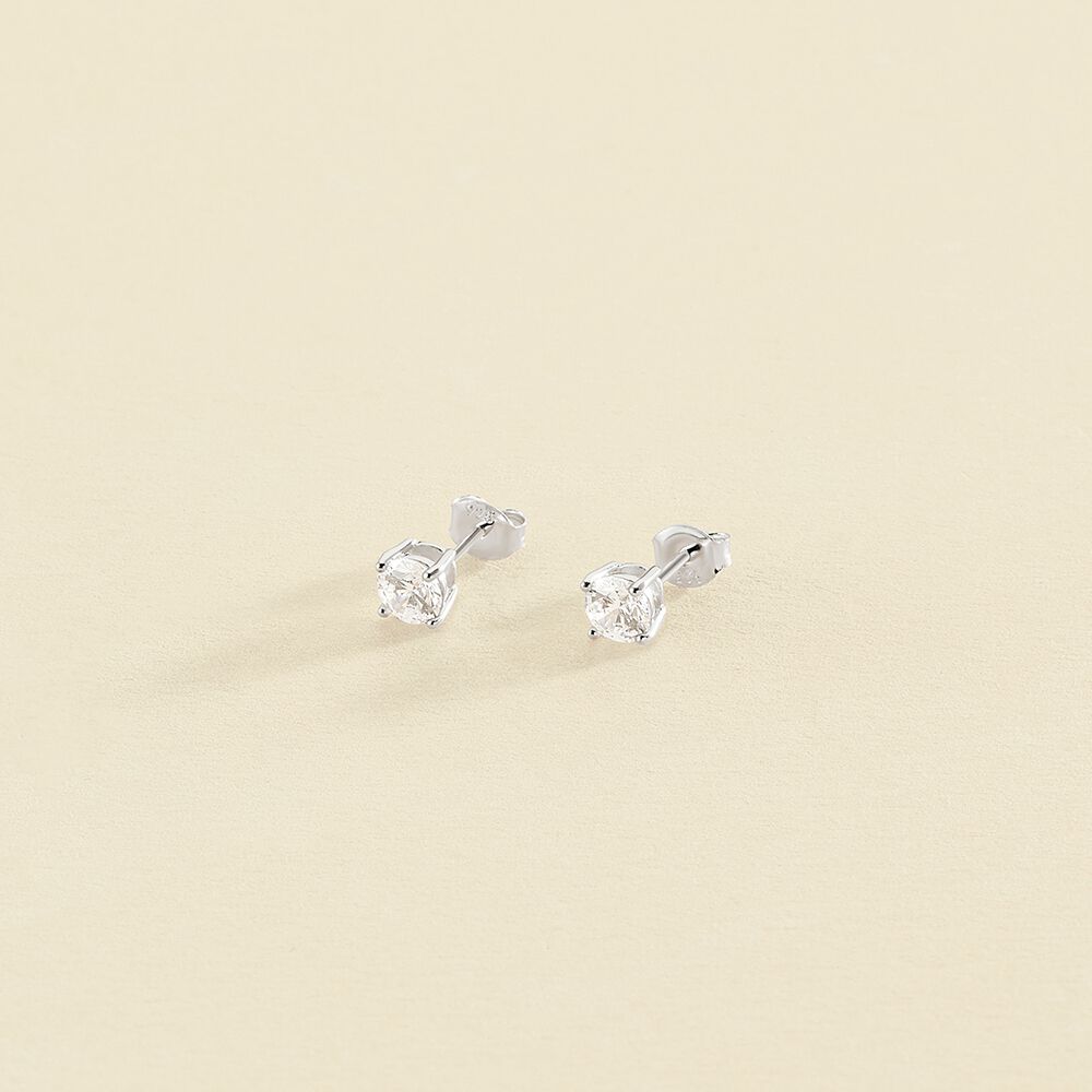 Boucles d'oreilles puces SOL - Cristal / Argenté - Boucles d'oreilles puces  | Agatha