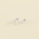 Boucles d'oreilles puces SOL - Cristal / Argenté - Boucles d'oreilles puces  | Agatha