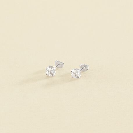 Boucles d'oreilles puces SOL - Cristal / Argenté - Boucles d'oreilles puces  | Agatha
