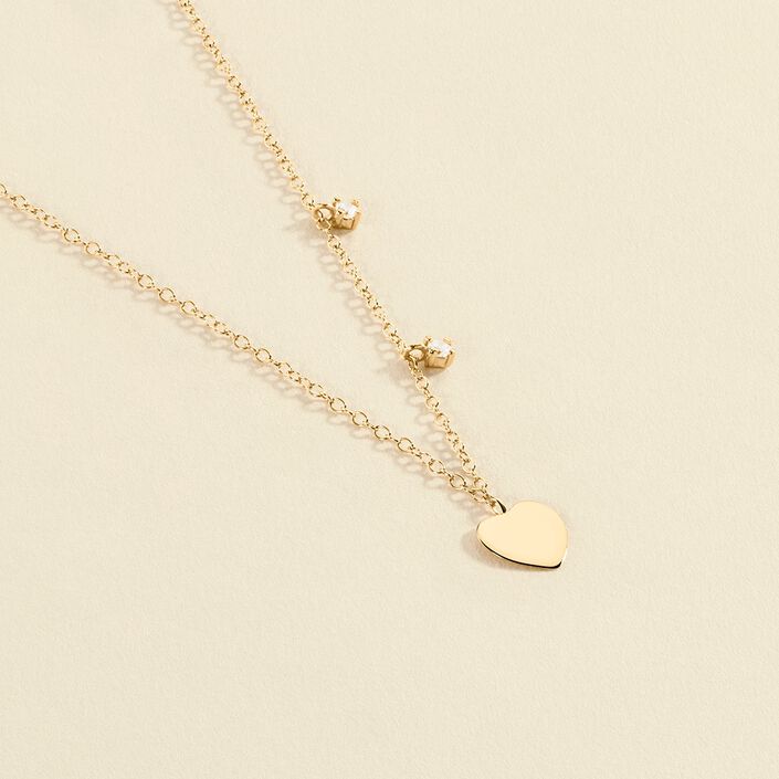 Collier ras du cou CORAZON - Cristal / Doré - Colliers  | Agatha