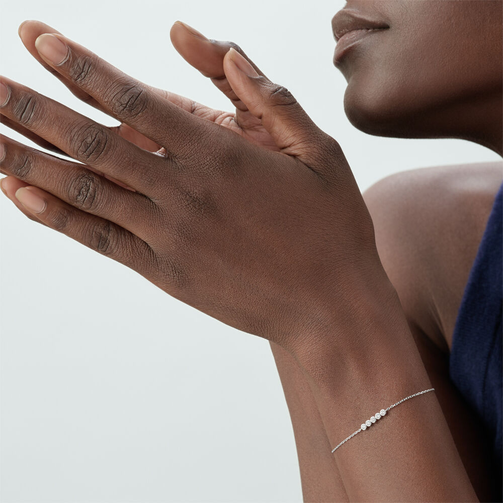 Bracelet souple OD&Eacute;ON - Cristal / Argent&eacute; - Bracelets souples  | Agatha