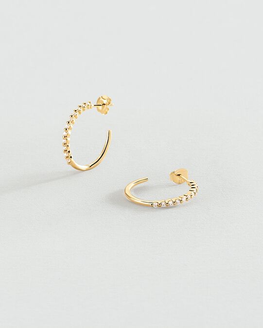 Créoles BELOVED - Cristal / Doré - Boucles d'oreilles fantaisies  | Agatha Créoles BELOVED - Cristal / Doré - Boucles d'oreilles fantaisies  | Agatha