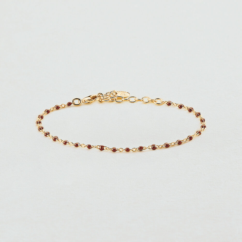 Bracelet souple SMARTY - Bordeaux / Doré - Bracelets  | Agatha