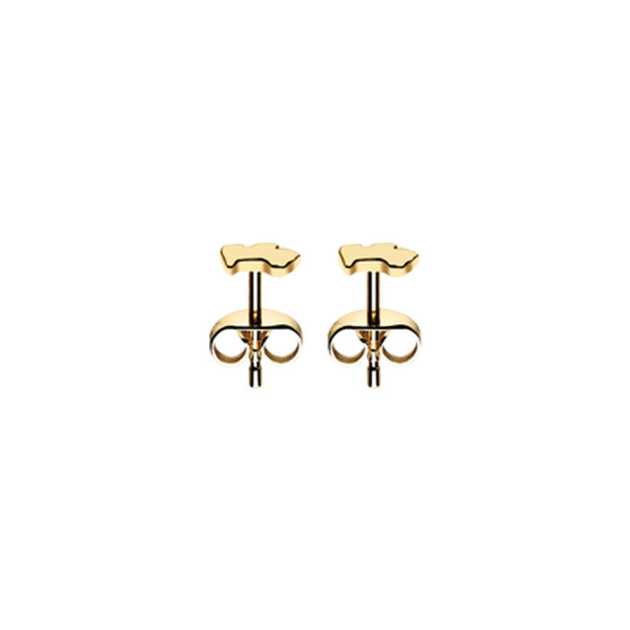 Boucles d'oreilles puces MINI SCOTTIE - Or Jaune - Boucles d'oreilles puces  | Agatha