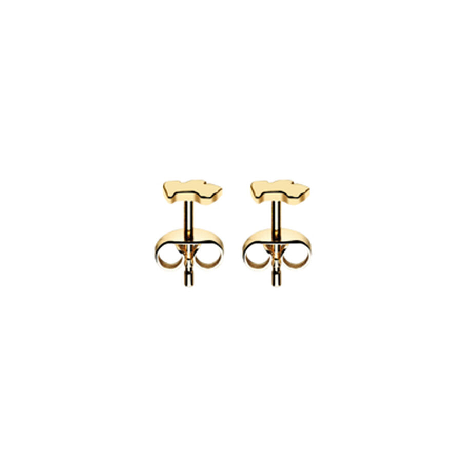 Boucles d'oreilles puces MINI SCOTTIE - Or Jaune - Boucles d'oreilles puces  | Agatha