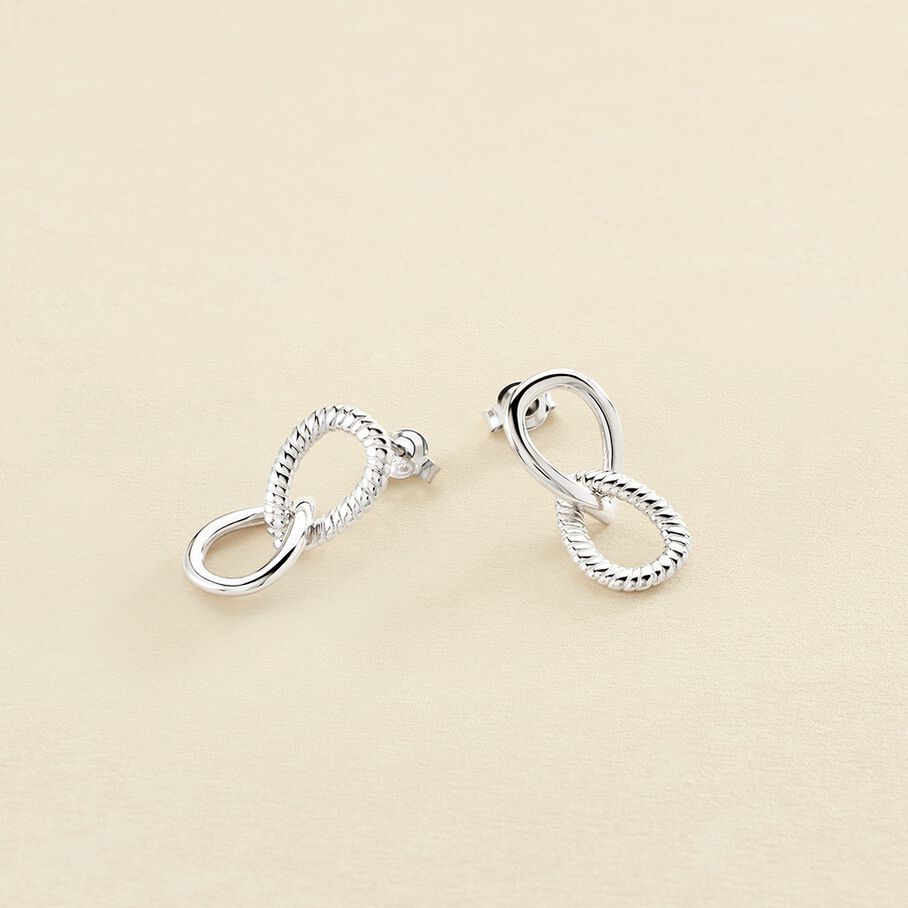 Boucles d'oreilles pendantes HARMONIE - Argenté - Boucles d'oreilles  | Agatha