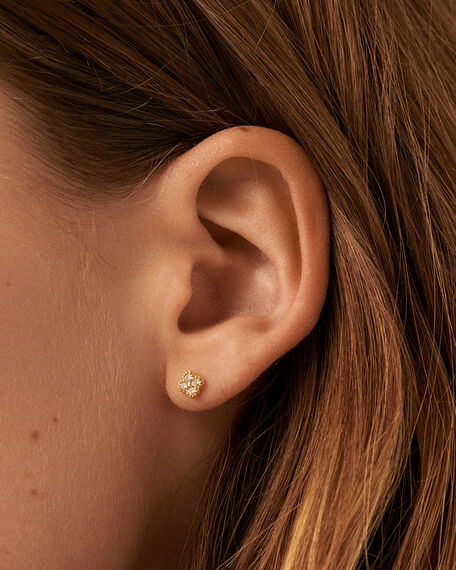 Boucles d'oreilles puces BELOVED - Cristal / Doré - Boucles d'oreilles puces  | Agatha