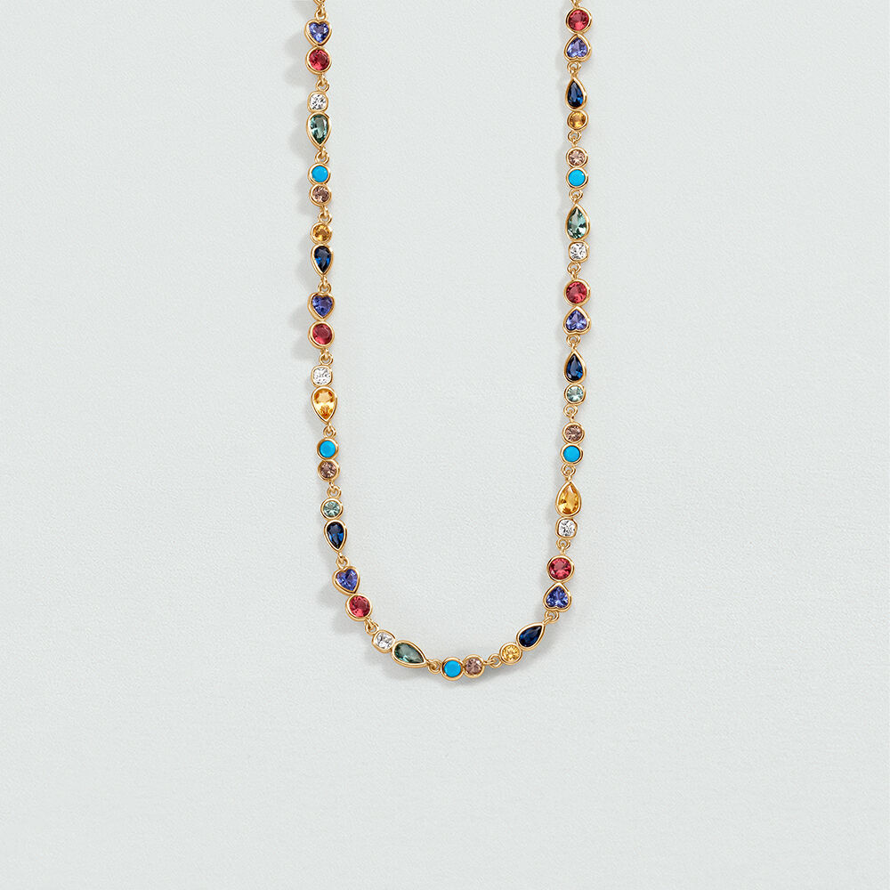 Collier ras du cou CANDY - Multicolore / Doré - Colliers fantaisie  | Agatha