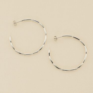 Créoles RADIEUX - Argenté - Boucles d'oreilles  | Agatha