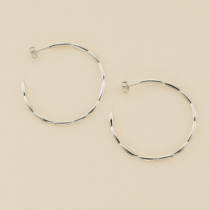 Créoles RADIEUX - Argenté - Boucles d'oreilles  | Agatha