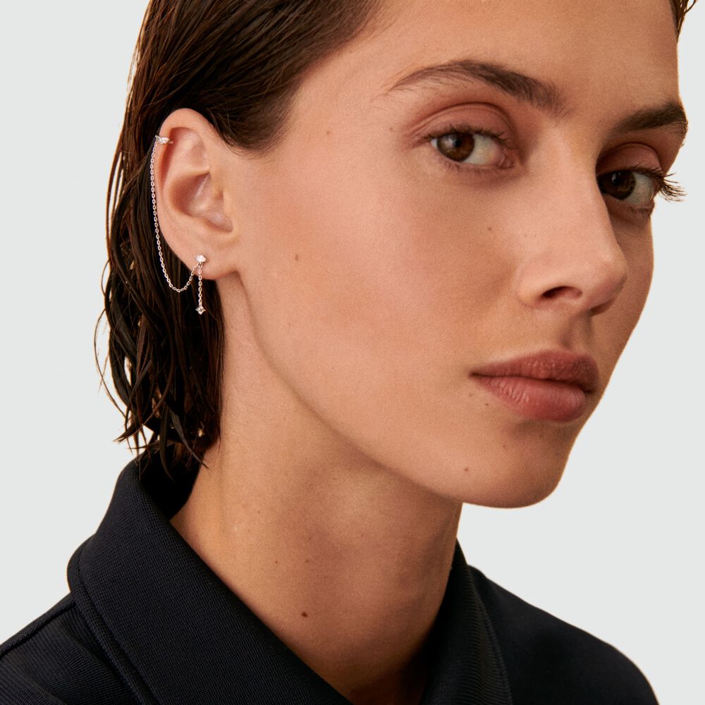 Piercing ear cuff AMAS - Cristal / Argenté - Piercings  | Agatha