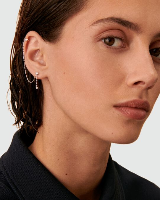 Piercing ear cuff AMAS - Cristal / Argenté - Piercings  | Agatha Piercing ear cuff AMAS - Cristal / Argenté - Piercings  | Agatha