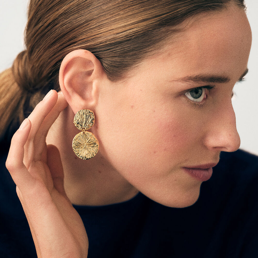 Boucles d'oreilles pendantes ASTREE - Dor&eacute; - Boucles d'oreilles pendantes  | Agatha