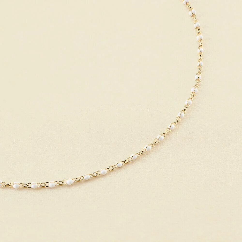Collier ras du cou SMARTY - Blanc / Doré