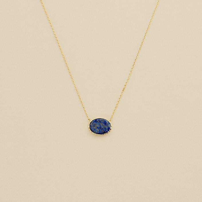 Collier mi-long ATMA - Lapis/ bleu - Colliers  | Agatha