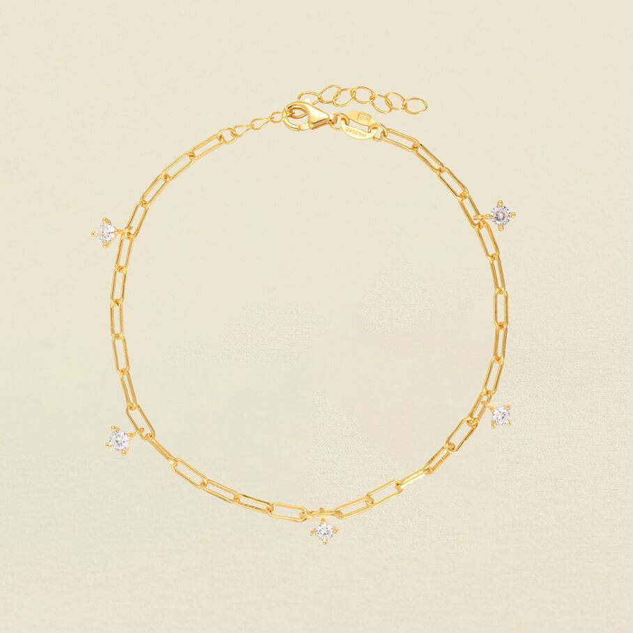 Bracelet souple HERA - Cristal / Doré - Bracelets  | Agatha
