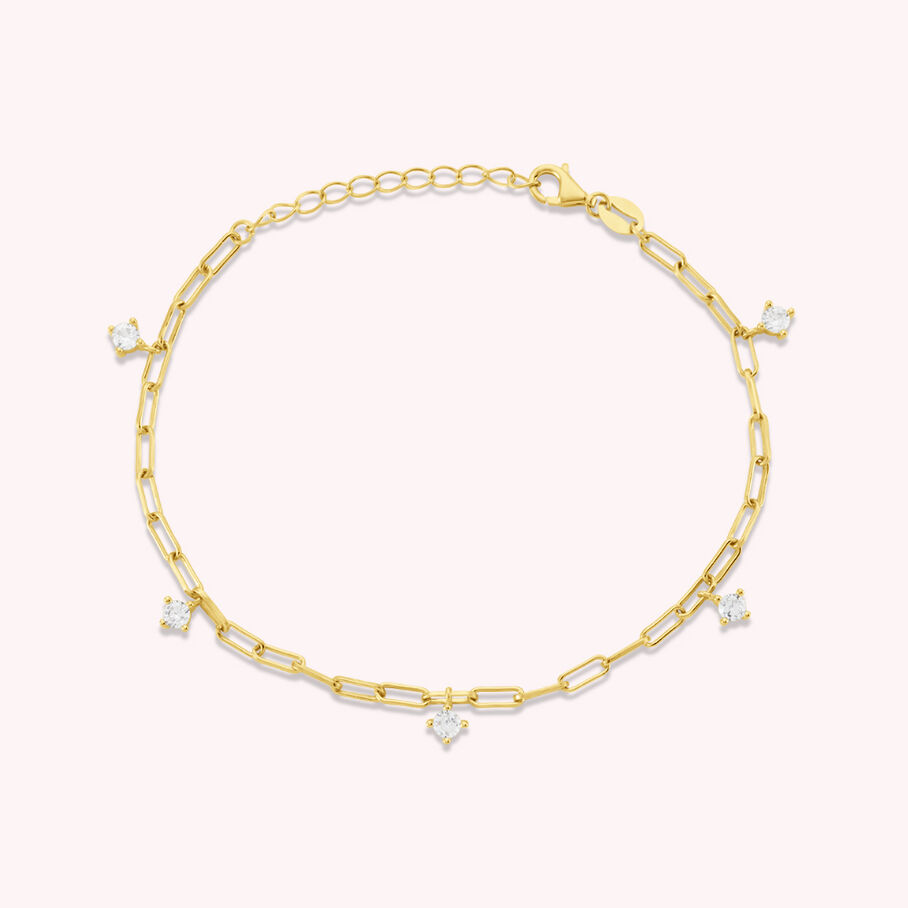Bracelet souple HERA - Cristal / Doré - Bracelets  | Agatha