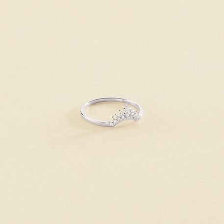 Bague fine LUCKY EYE - Cristal / Argenté - Bagues  | Agatha