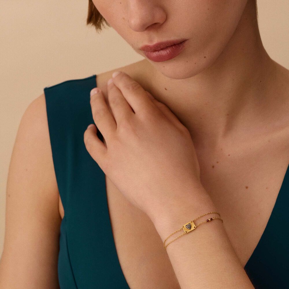 Bracelet souple DIAMONDS - Doré / Gun - Bracelets chaîne  | Agatha