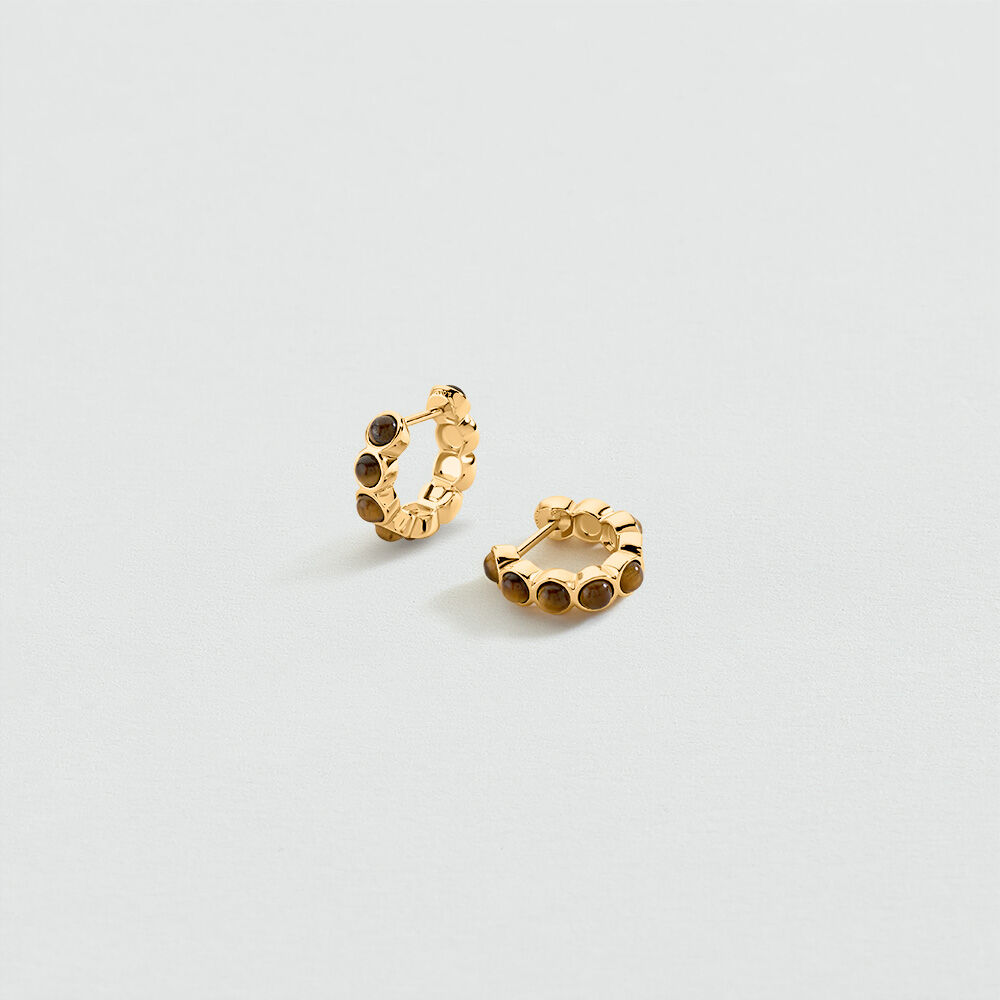 Cr&eacute;oles PIERRE BATIGNOLLES - Marron / Dor&eacute; - Boucles d'oreilles  | Agatha