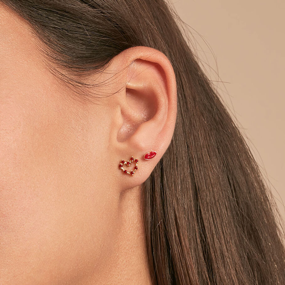 Piercing puce CONSTEL - Rouge / Doré - Piercings  | Agatha