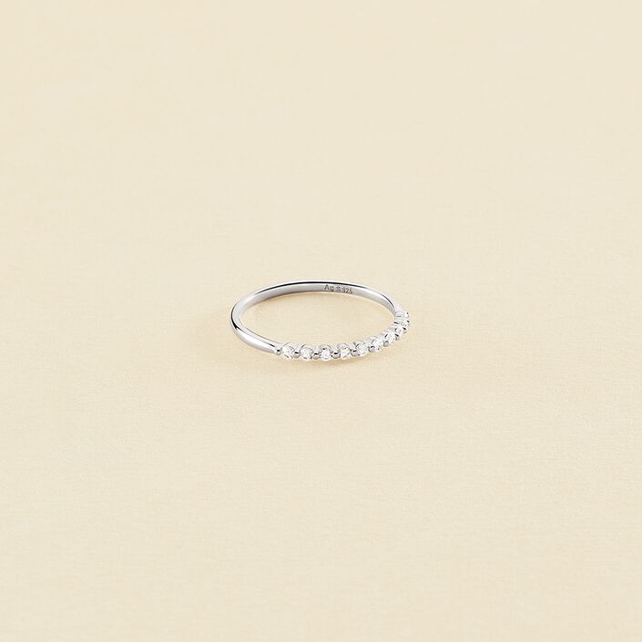 Bague fine BELOVED - Cristal / Argenté - Bagues  | Agatha