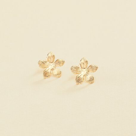 Boucles d'oreilles puces GOLDEN - Doré - Boucles d'oreilles puces  | Agatha