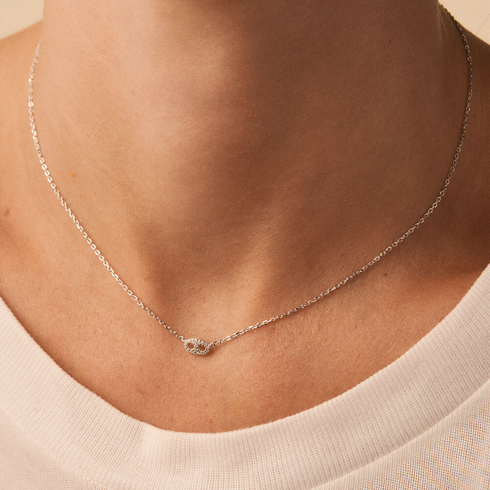 Collier ras du cou ETREINTE - Cristal / Argent&eacute; - Colliers fantaisie  | Agatha