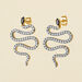 Boucles d'oreilles pendantes SNAKY - Cristal / Gun - Boucles d'oreilles  | Agatha