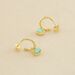Créoles ATMA - Amazonite/ jaune - Boucles d'oreilles  | Agatha
