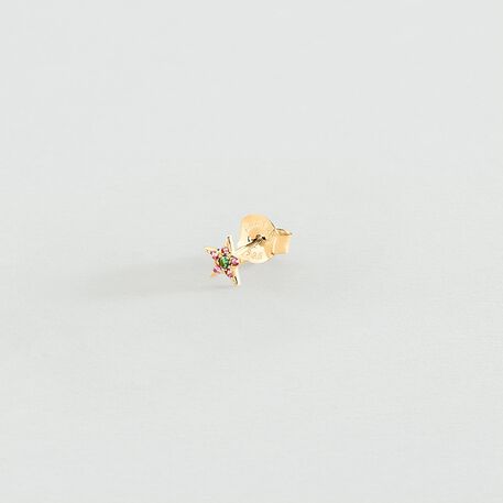 Piercing puce ASTRA - Violet / Doré - Piercings  | Agatha