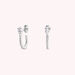 Créoles SNAKY - Cristal / Argenté - Boucles d'oreilles  | Agatha