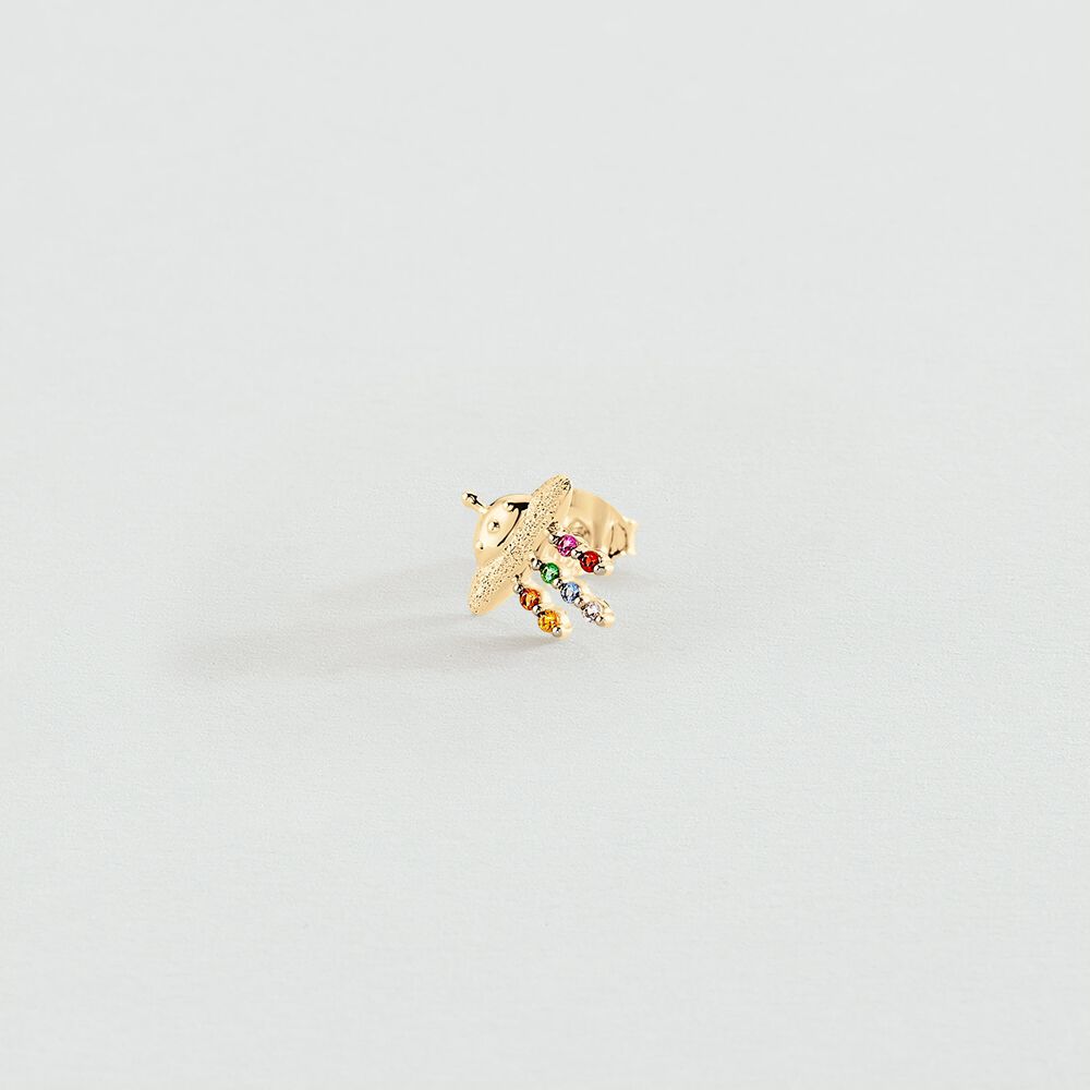 Piercing puce SPACEAGE - Multicolore / Doré - Piercings  | Agatha