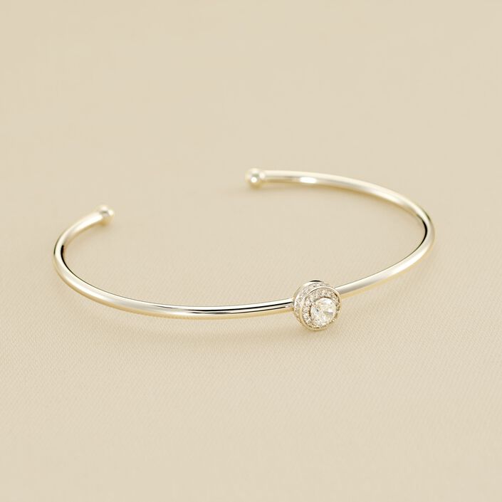 Jonc IMPERIAL - Cristal / Argenté - Bracelets  | Agatha