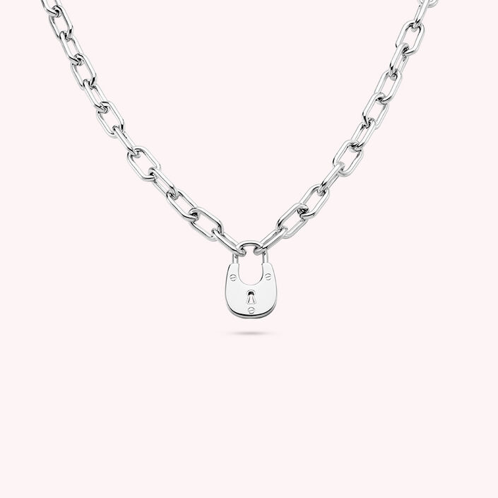 Collier ras du cou PADLOCK - Argenté - Colliers  | Agatha