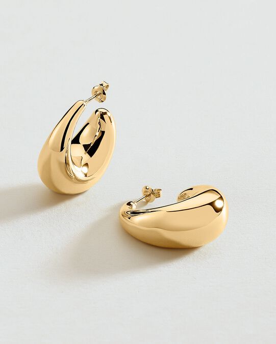 Créoles DANAE - Doré - Boucles d'oreilles puces  | Agatha Créoles DANAE - Doré - Boucles d'oreilles puces  | Agatha