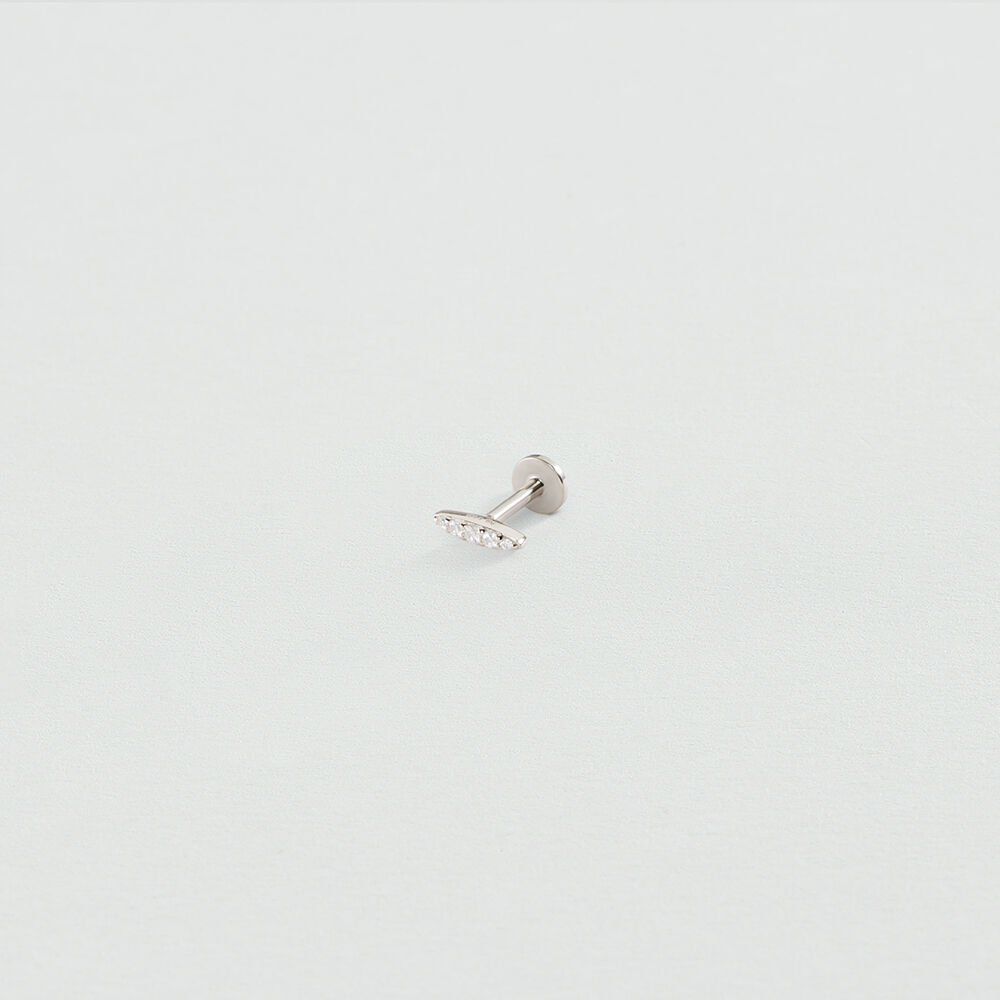 Piercing puce MIX & MATCH - Cristal / Argent&eacute; - Piercing H&eacute;lix & Tragus  | Agatha