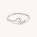 Bague fine SNAKY - Cristal / Argenté - Bagues  | Agatha