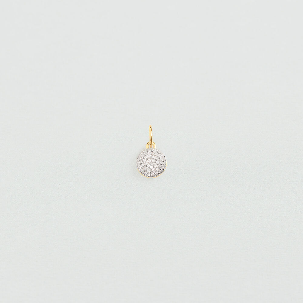 Pendentif BOULE PAV&Eacute;E - Cristal / Dor&eacute; - Nouveaut&eacute;s  | Agatha