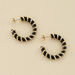Créoles SESHA - Noir / Doré - Boucles d'oreilles  | Agatha