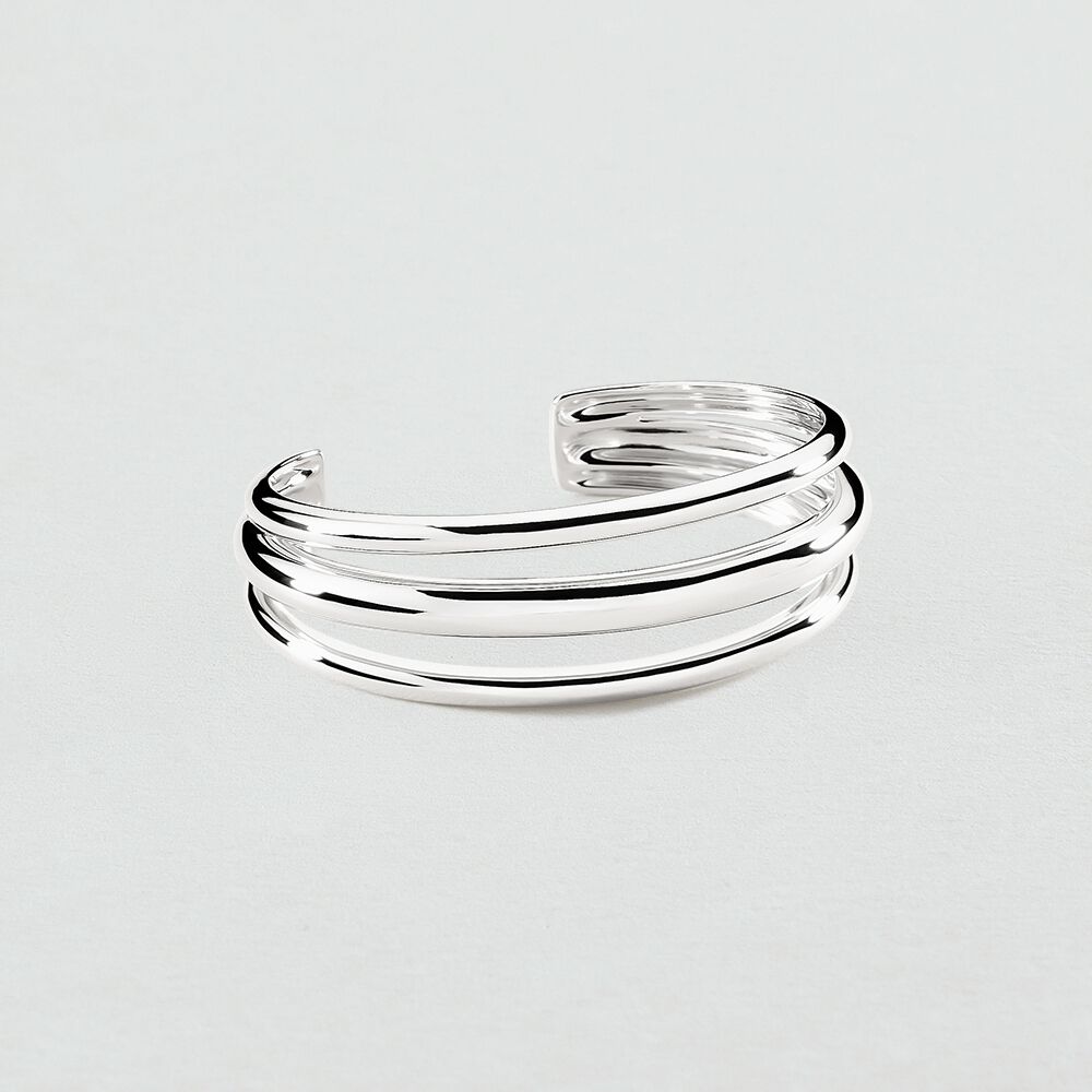 Manchette TRIJONC - Argenté - Bracelets fantaisie  | Agatha