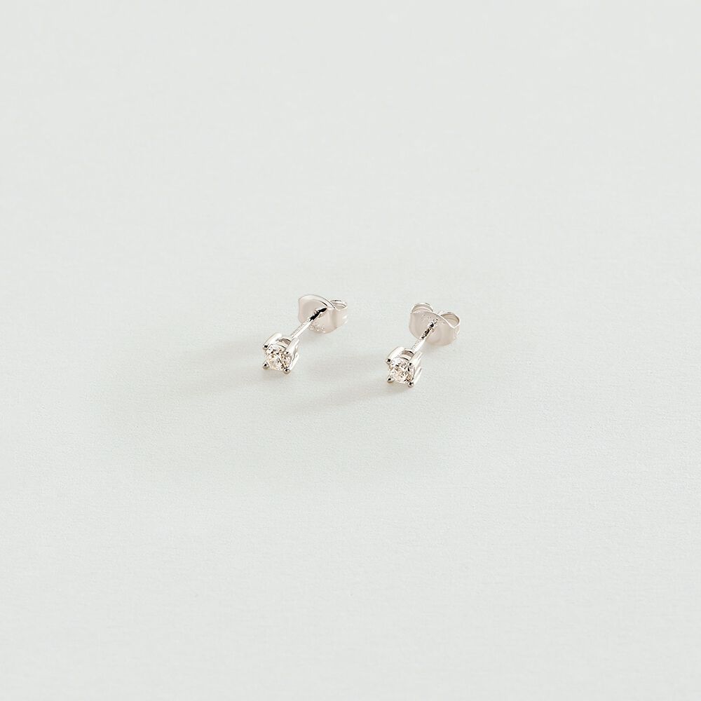 Boucles d'oreilles puces SOL - Cristal / Argenté - Boucles d'oreilles puces  | Agatha