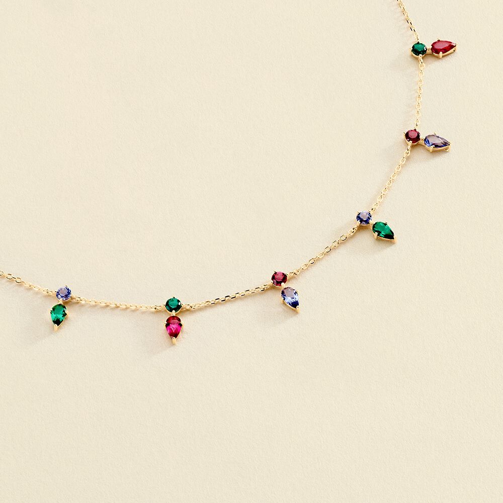 Collier ras du cou ASTRE - Multicolore / Doré - Colliers  | Agatha